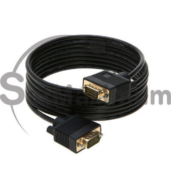 15FT VGA/SVGA Cable Male to Male Monitor TV Video Wire 15 PIN Cord