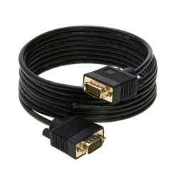15FT VGA/SVGA Cable Male to Male Monitor TV Video Wire 15 PIN Cord