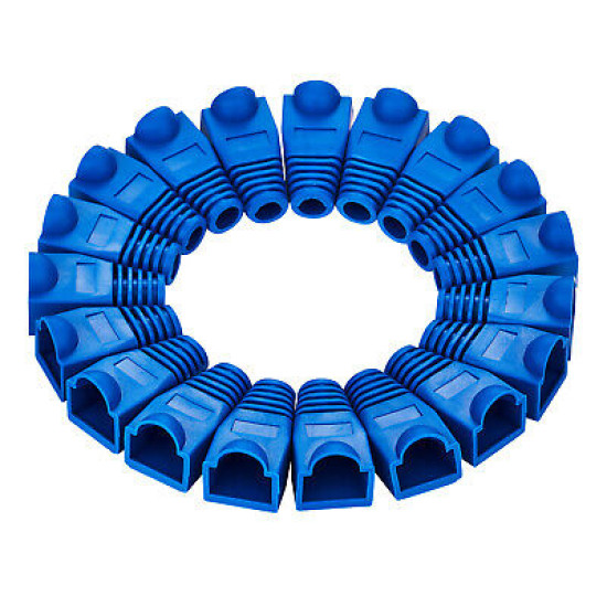 RJ45 Boot End Cap Blue for Cat5 Cat5e Cat6 Ethernet Cable Modular Plug Lot