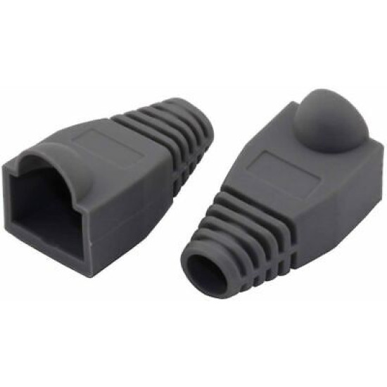 RJ45 Boot End Cap Gray for Cat5 Cat5e Cat6 Ethernet Cable Modular Head Plug Lot