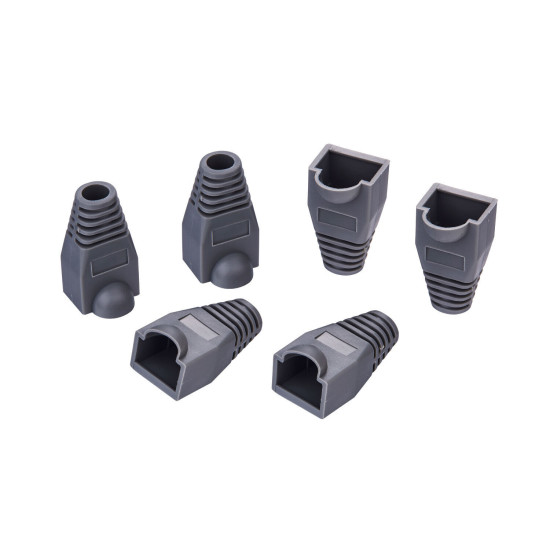 RJ45 Boot End Cap Gray for Cat5 Cat5e Cat6 Ethernet Cable Modular Head Plug Lot