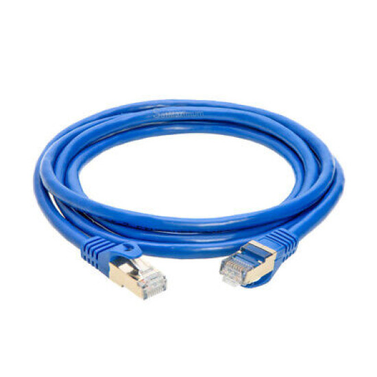 Cat7 S/FTP Ethernet Network Cable High Speed LAN Patch Cord Blue 6ft-20ft LOT