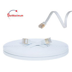 CAT7 Ultra Slim Flat SFTP Ethernet Patch Cable 10Gbps LAN Network Cord White Lot