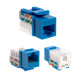 Cat5e Blue Keystone Jack 45° Angled Punchdown Network Connector Multipack LOT