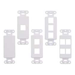 Decora Keystone Jack Wall Plates Snap-In White 0 1 2 3 4 Port Multipack LOT