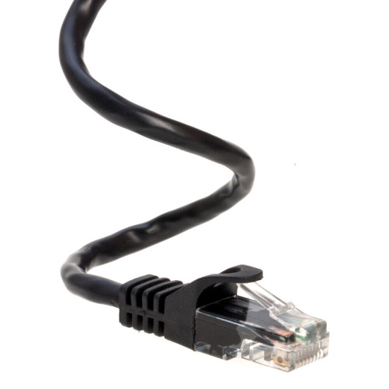 CAT5 Network Patch Cable RJ-45 Ethernet LAN Internet Cable Black 1.5FT - 20FT