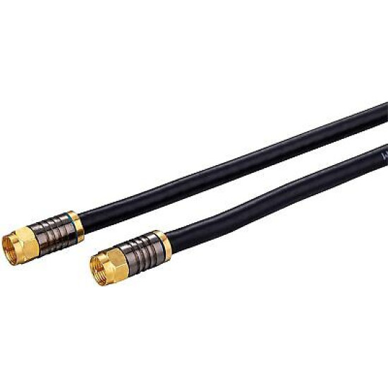 RG6 QUAD Shield Coax Cable Black TV Antenna Satellite 3ft-100ft Multi-Pack Lot