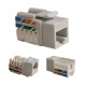 Cat5e Gray Keystone Jack 45° Angled Punchdown Network Connector Multipack LOT