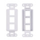 3-Port White Decora Keystone Jack Wall Plate Insert for RCA F-TYPE RJ45 HDMI LOT