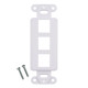 3-Port White Decora Keystone Jack Wall Plate Insert for RCA F-TYPE RJ45 HDMI LOT