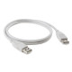USB 2.0 Cable White Type Male to Male High-Speed Charger Data Transfer Cord Lot