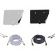 TV Digital Indoor Antenna Dual-Color Flat w/RG6 Coaxial Cable HDTV VHF UHF LOT