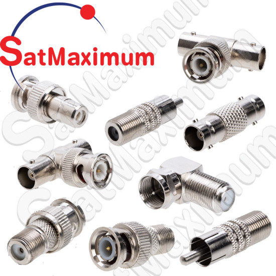 BNC Connector Male Female Coupler RCA Adapter for Coaxial Cable - LOT