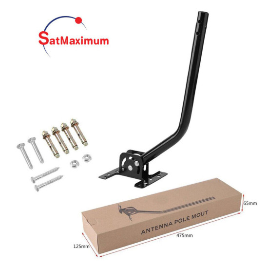 Adjustable Outdoor J Pole Antenna Mount for Roof Balcony Wall Satellite HDTV