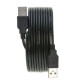 USB 2.0 Cable Black Type A Male to A Male High-Speed Data Transfer Charger Cord