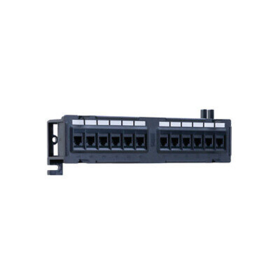 Cat5e UTP Patch Panel 12 Ports 110Type RJ45 LAN Ethernet Network Rack Wall Mount