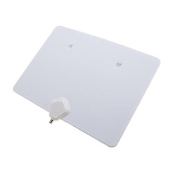 Flat Digital Indoor TV Antenna w/RG6 Coaxial Cable White HDTV 1080p VHF UHF LOT