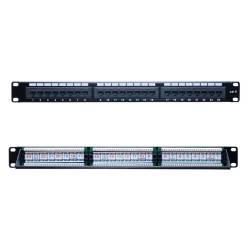 Cat6 UTP Patch Panel 24 Ports 110Type RJ45 Ethernet LAN Network Rack Wall Mount