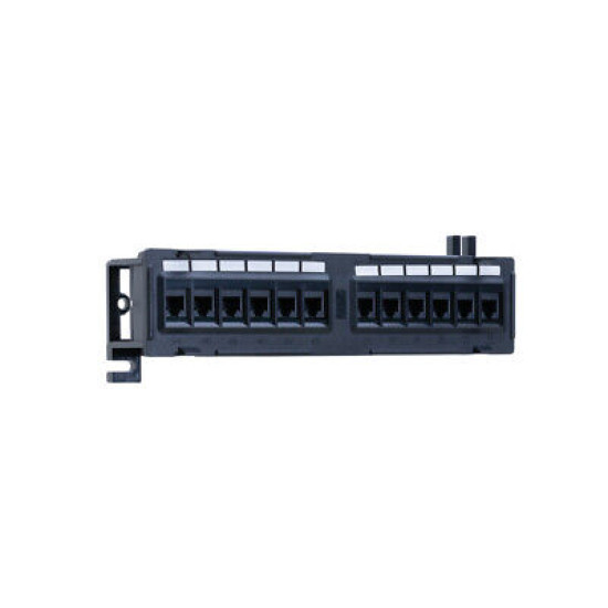 Cat6 UTP Patch Panel 12 Ports 110Type RJ45 Ethernet LAN Network Rack Wall Mount