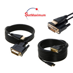 DVI-D to HDMI Video Cable Dual Link 24+1 TV PC Monitor Display Cord 1.5-50FT LOT