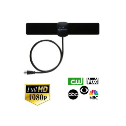 Digital Indoor TV Antenna Black 25 Miles Ultra-Thin Mini HDTV VHF UHF Multi LOT