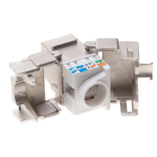 Cat6A RJ45 Network Keystone Jack Shielded Toolless 360 Degree FTP Multi-Pack LOT