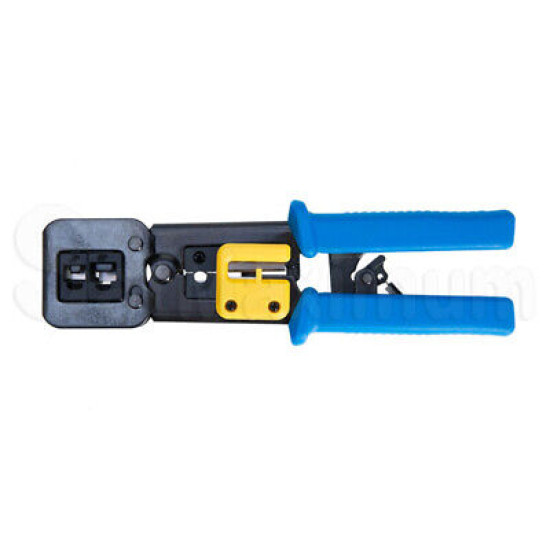 RJ11 RJ12 RJ45 Crimp Tool Pass Thru Cat5 Cat5e Cat6 Cutter Stripper Crimper Tool
