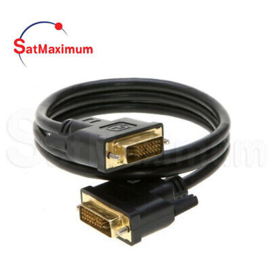 DVI-D to DVI-D Male 6ft Cable Dual Link 24+1 Pin HDTV, PC, Monitor Cord