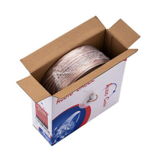 Speaker Wire 12/2 14/2 16/2 AWG Clear Audio Cable Transparent for Car Home Lot