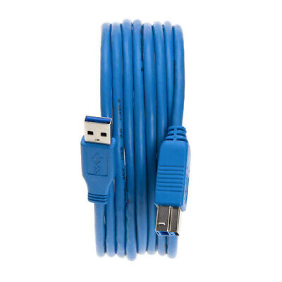 USB 3.0 Printer Cable 10Ft A-Male/B-Male Super High Speed Canon Epson HP Brother