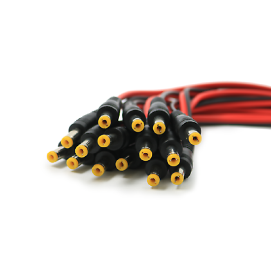 DC Power Pigtail Cable Plug 18AWG 2.1mm x 5.5mm 12V 5A Male & Female Pack Lot