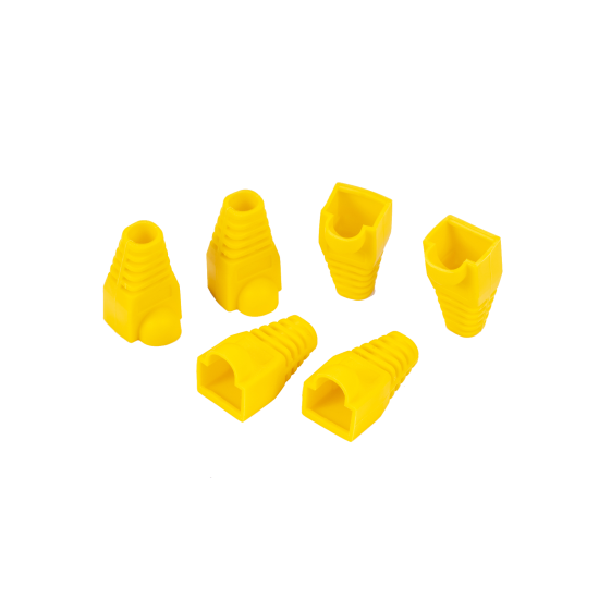 RJ45 Boot End Cap Yellow for Cat5 Cat5e Cat6 Ethernet Cable Modular Plug Lot