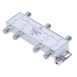 6-Way Coaxial Cable Splitter 5-2300 MHz for RG6 RG59 TV Antenna Multi-Pack LOT