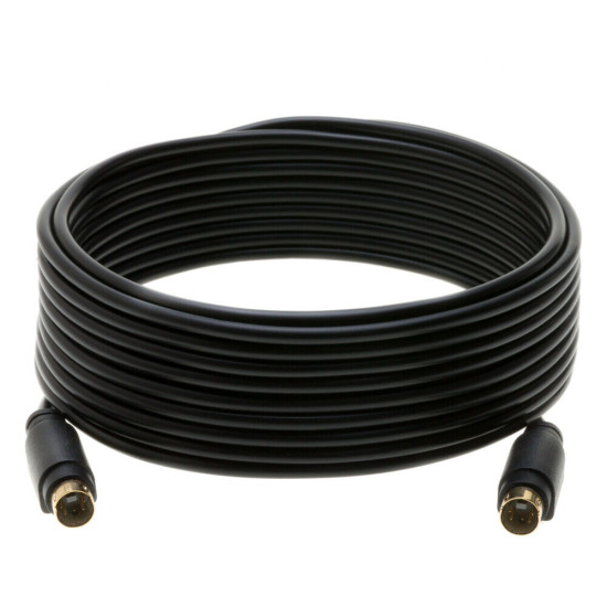 S-Video Male to Male 25FT Cable 4-Pin SVHS DVD HDTV VCR Plug & Play Cord