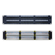 Cat6 UTP Patch Panel 48 Ports 110Type RJ45 Ethernet LAN Network Rack Wall Mount