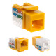 Cat5e Yellow Keystone Jack 45° Angled Punchdown Network Connector Multipack LOT