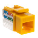 Cat5e Yellow Keystone Jack 45° Angled Punchdown Network Connector Multipack LOT