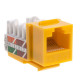 Cat5e Yellow Keystone Jack 45° Angled Punchdown Network Connector Multipack LOT