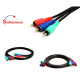 3RCA to 3RCA RGB Gold Plated Male Cable Component Video Audio VCR DVD AV LOT