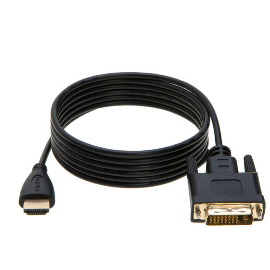 DVI-D to HDMI 6FT Video Cable Dual Link 24+1 TV PC Monitor Display Cord