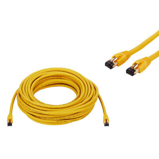 CAT8 Yellow SFTP Ethernet Cable 40Gbps 2GHz Copper LAN Wire 0.5FT-75FT Multi LOT