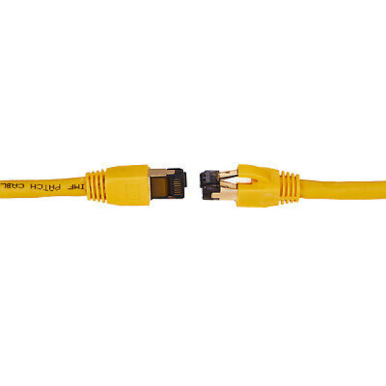 CAT8 Yellow SFTP Ethernet Cable 40Gbps 2GHz Copper LAN Wire 0.5FT-75FT Multi LOT
