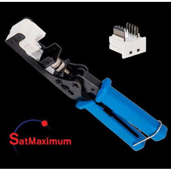 Speed Termination Crimping Tool for CAT6/5e 45 Degree Angled Keystone Easy Jack