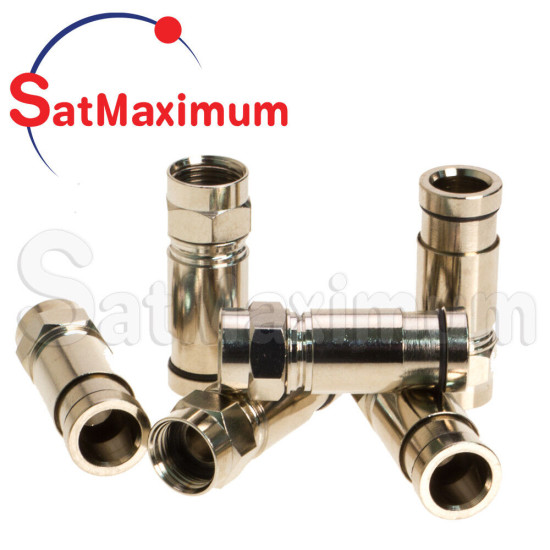 RG6 F-Type Male Compression Connector Adapter for Coaxial Coax Cable - lot