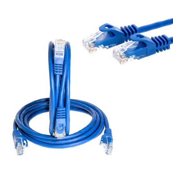CAT6e/CAT6 Ethernet LAN Network RJ45 Patch Cable Blue 1.5FT- 20FT Multipack LOT