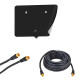 Indoor Digital TV Antenna Dual-Color w/Digital Converter Box/ RG6 Coax Cable LOT