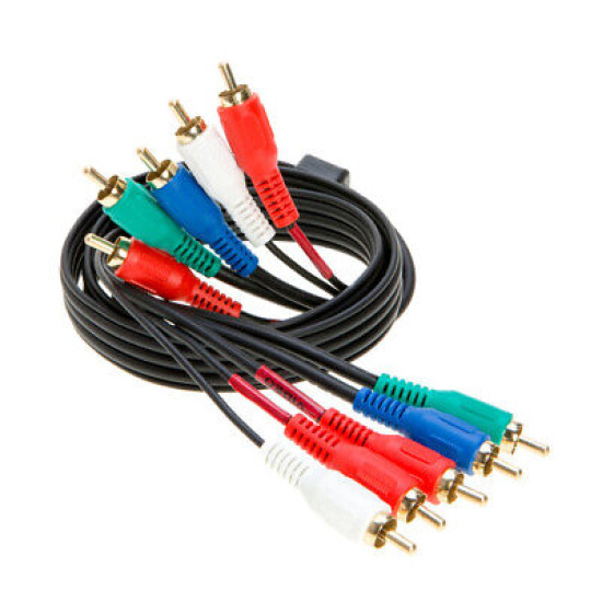 5 RCA Male to 5 RCA Male Audio Video Component Cable A/V TV DVD Multi-Pack - LOT