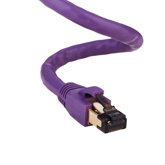CAT8 Purple SFTP Ethernet Cable 40Gbps 2GHz Copper LAN Wire 0.5FT-75FT Multi LOT