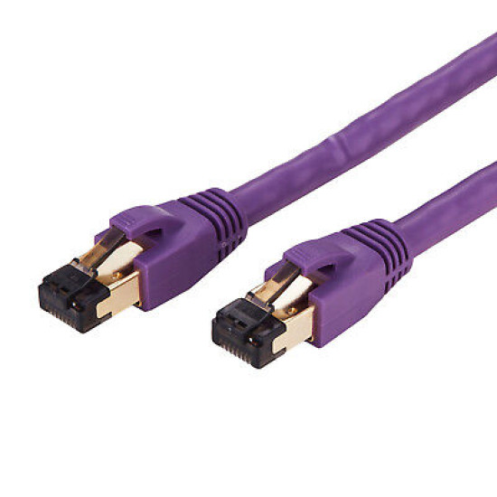 CAT8 Purple SFTP Ethernet Cable 40Gbps 2GHz Copper LAN Wire 0.5FT-75FT Multi LOT