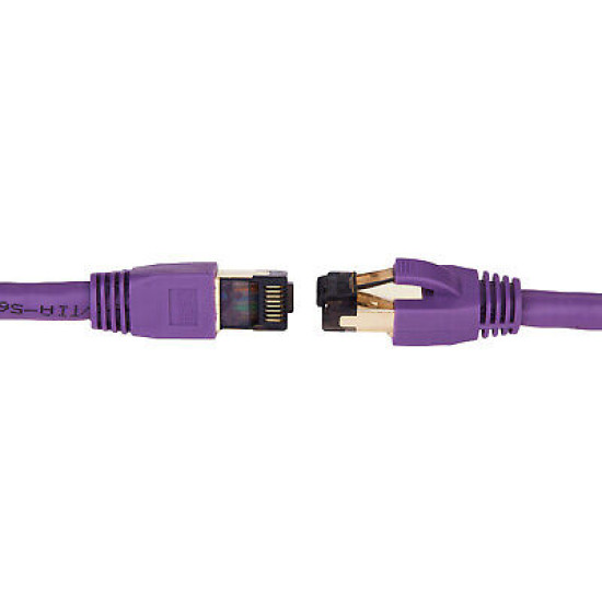 CAT8 Purple SFTP Ethernet Cable 40Gbps 2GHz Copper LAN Wire 0.5FT-75FT Multi LOT